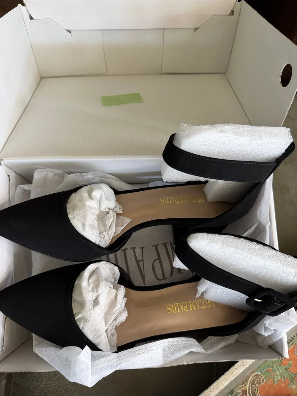 Dream Pairs Black Pointed-toe Block Heel Ankle-Strap Pumps - Size 8 - NWT